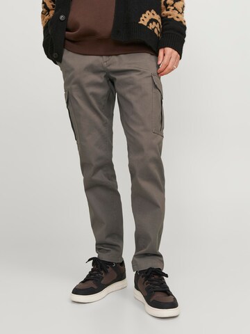 JACK & JONES Regular Cargobroek 'Marco Joe' in Grijs: voorkant