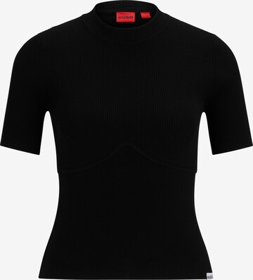 HUGO Sweater 'Sriangler' in Black: front