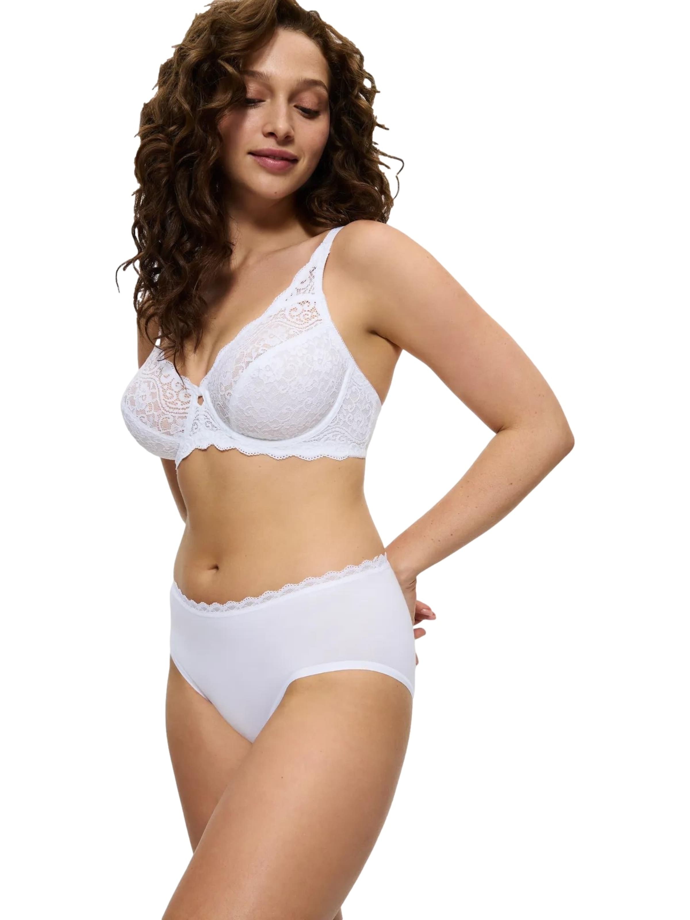 Slip 'Feel of Cotton' di TRIUMPH in bianco: frontale