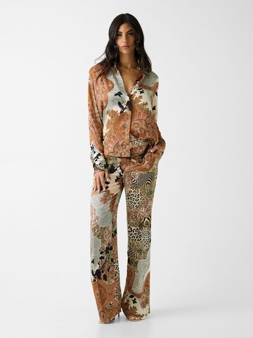 MARCIANO LOS ANGELES Wide leg Pleated Pants in Mixed colors