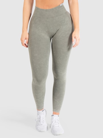 Skinny Leggings ' Batik Scrunch ' Smilodox en vert : devant