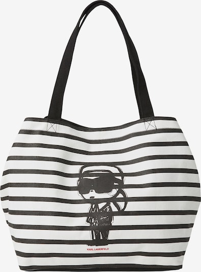 Karl Lagerfeld Shopper torba 'IKON' u crvena / crna / bijela, Pregled proizvoda