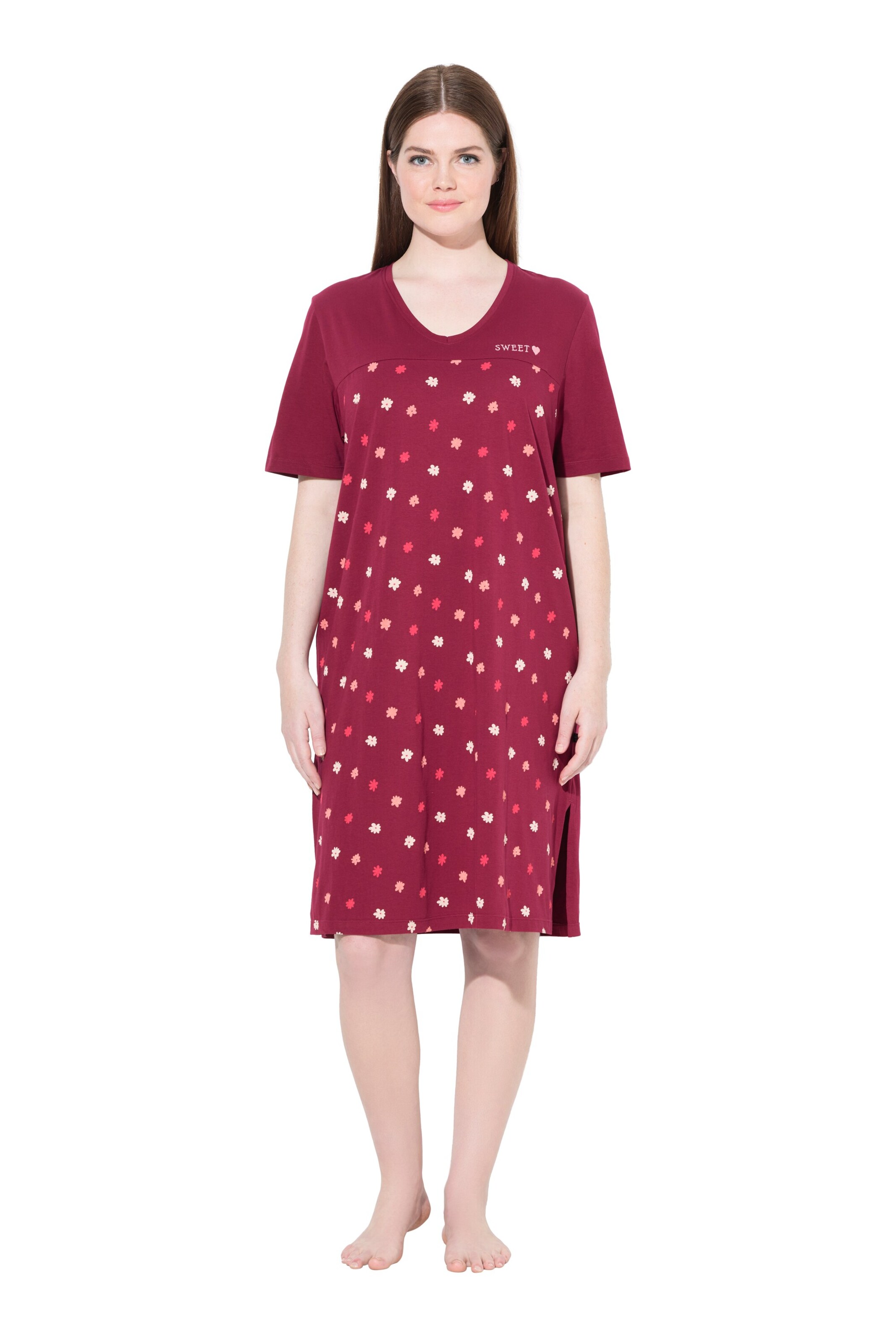 Ulla Popken Nightgown in Red: front