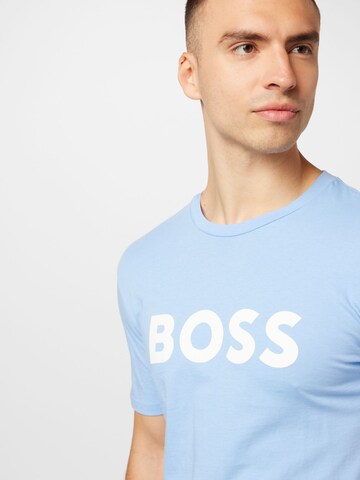 BOSS - Camisa 'Thinking 1' em azul