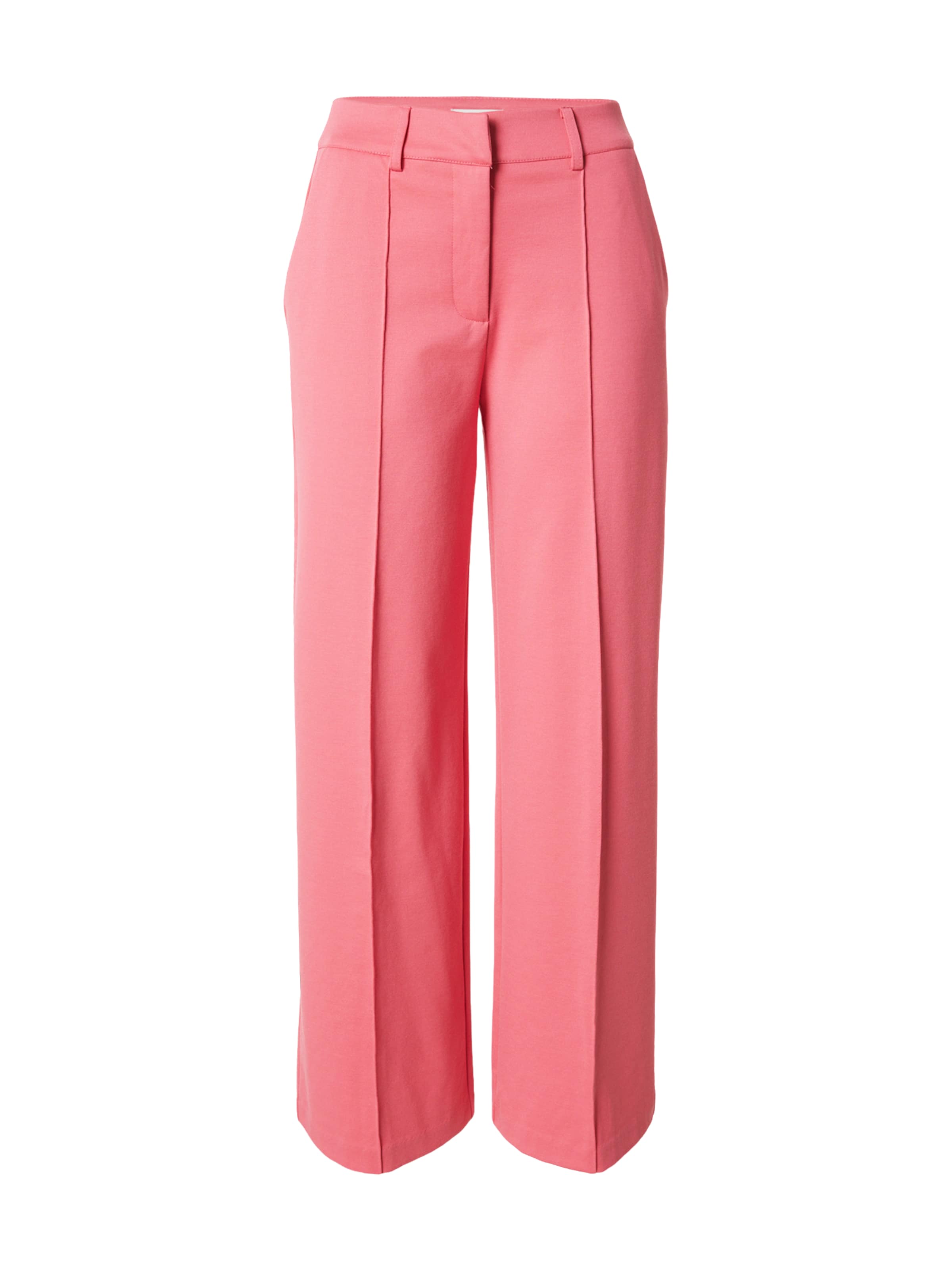 Wide leg Pantaloni cu dungă 'IHKate' de la ICHI pe roz: față