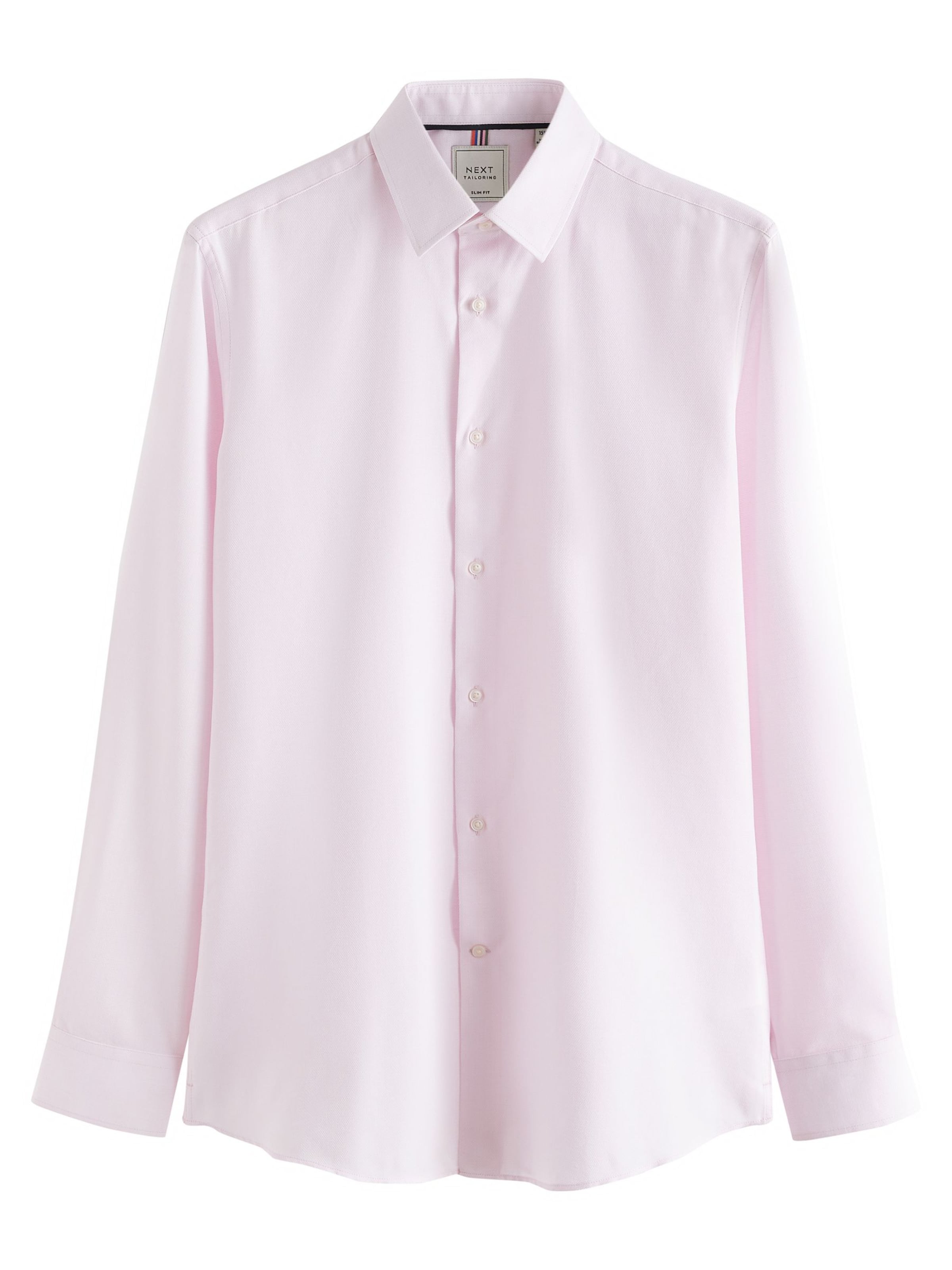 Next Slim fit Πουκάμισο σε ροζ: μπροστά