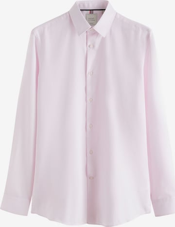 Coupe slim Chemise Next en rose : devant