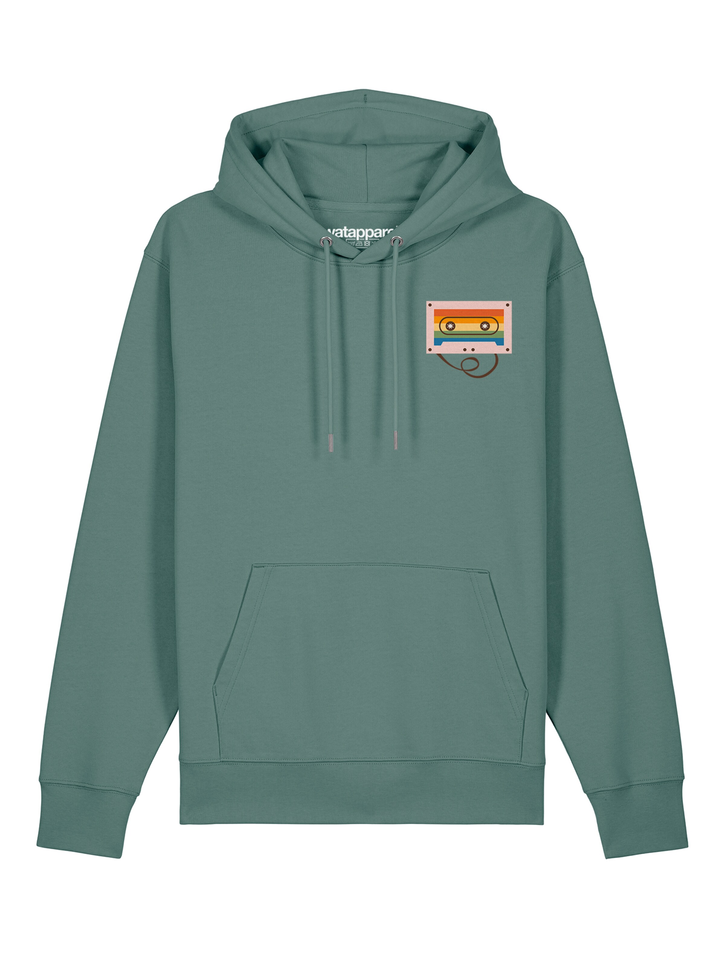Sweat-shirt 'Rainbow Cassette' Watapparel en vert : devant