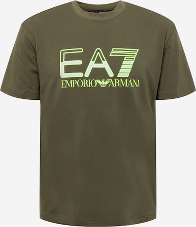 EA7 Emporio Armani T-Shirt in neongelb / grau / oliv, Produktansicht