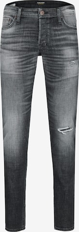 JACK & JONES Slimfit Jeans 'Glenn' in Zwart: voorkant