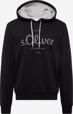 s.Oliver Sweatshirt in Schwarz: predná strana