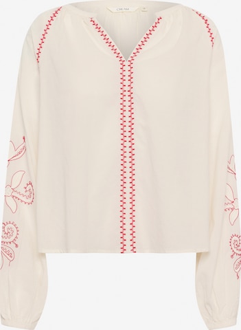 Cream Blouse 'Jessica' in Beige: voorkant