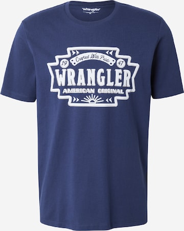 mėlyna WRANGLER Marškinėliai 'AMERICANA': priekis