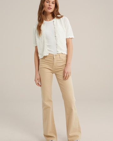 WE Fashion Flared Jeans i beige