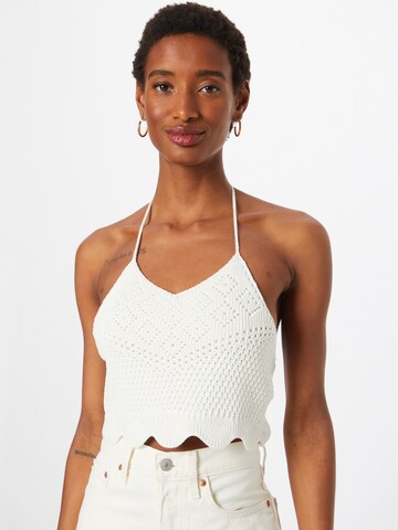 ABOUT YOU Knitted Top 'Drew' in White: front