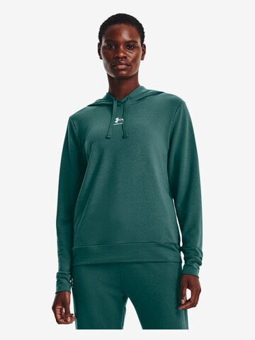 UNDER ARMOUR Athletic Sweatshirt 'Rival Terry' in Green: front