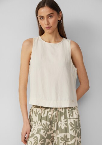 QS Blouse in Beige: voorkant