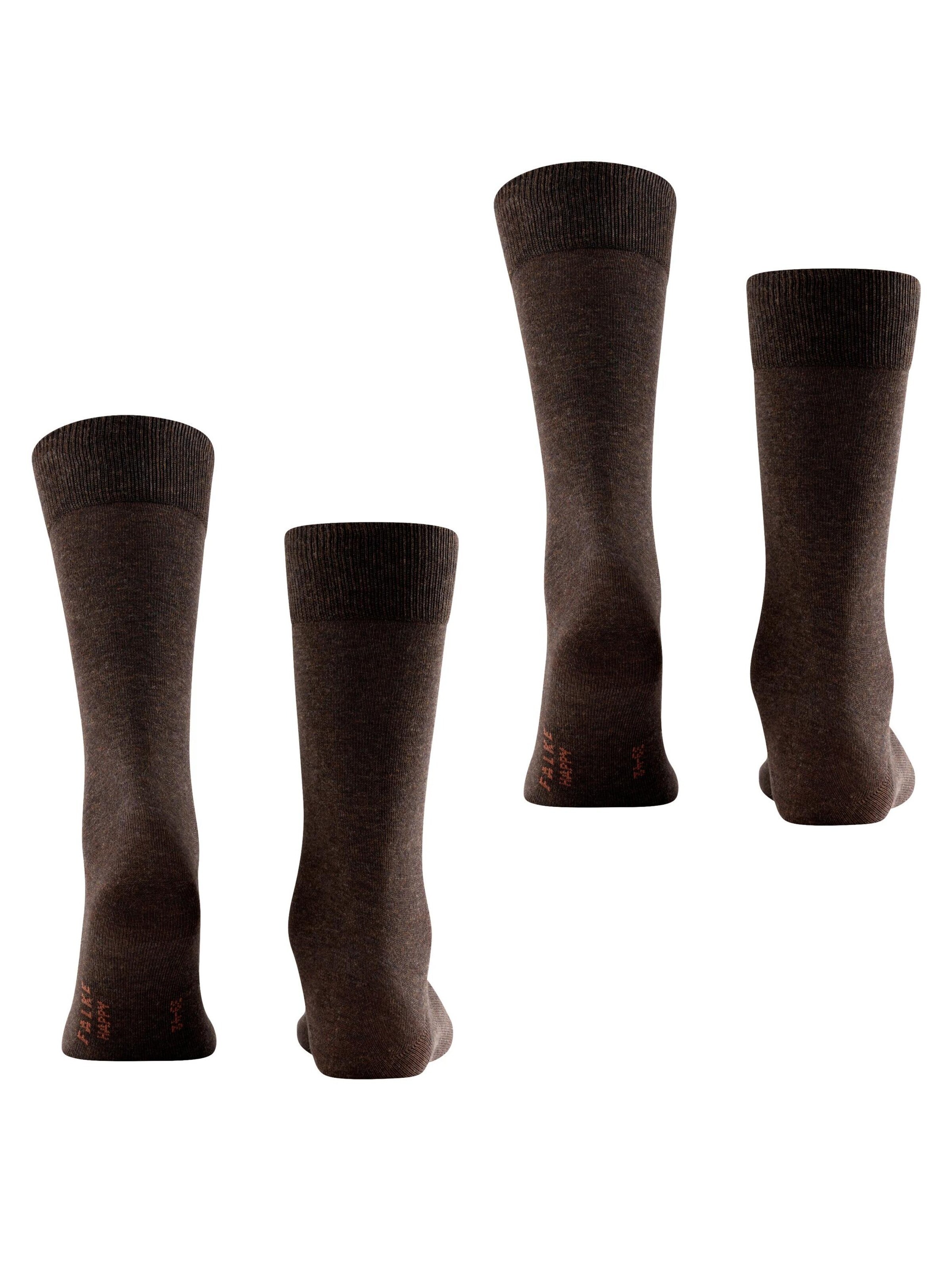 FALKE Socks 'Happy 2-Pack' in Brown