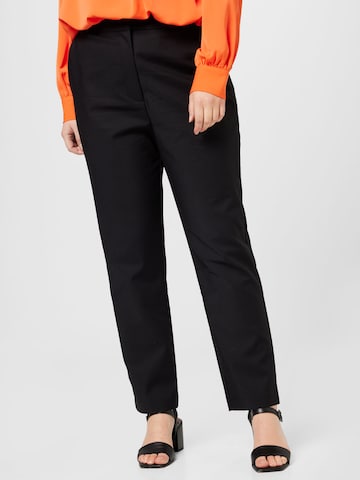 Karen Millen Curve Regular Trousers in Black: front
