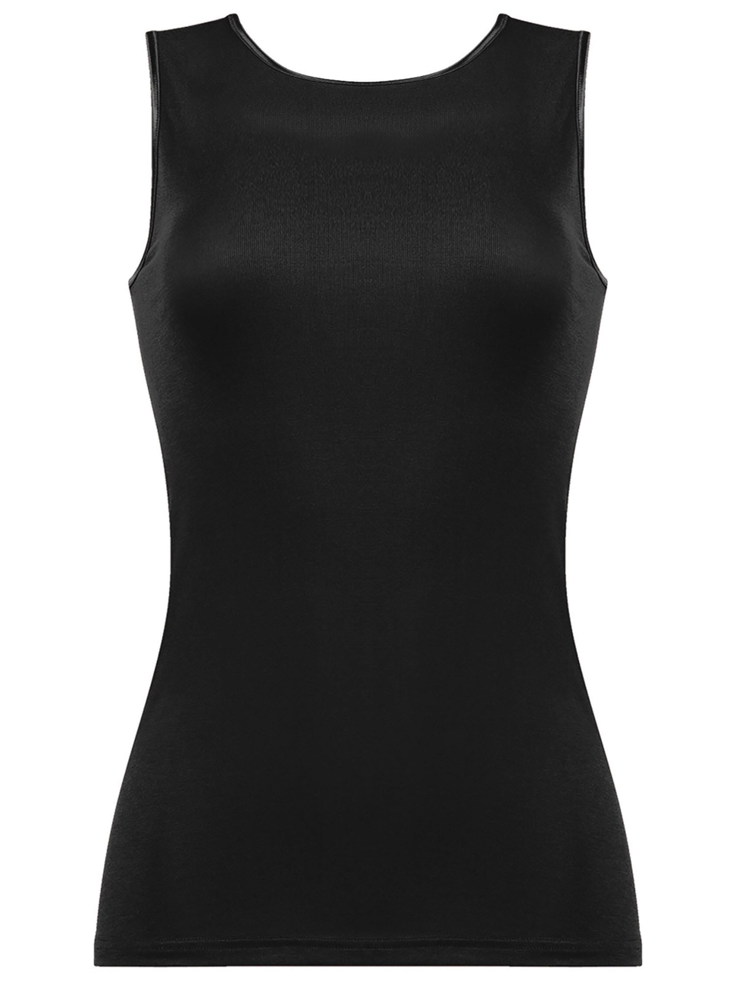 Nina von C. Undershirt 'Fine Cotton' in Black: front