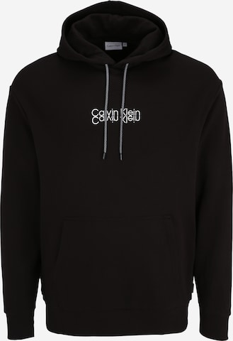 Calvin Klein Big & Tall Sweatshirt in Black: front