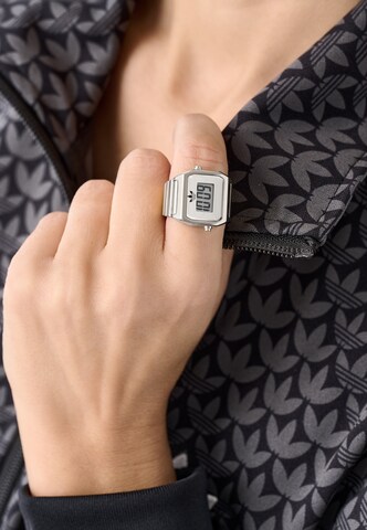 ADIDAS ORIGINALS Digitaal horloge 'DIGITAL TWO RING' in Zilver
