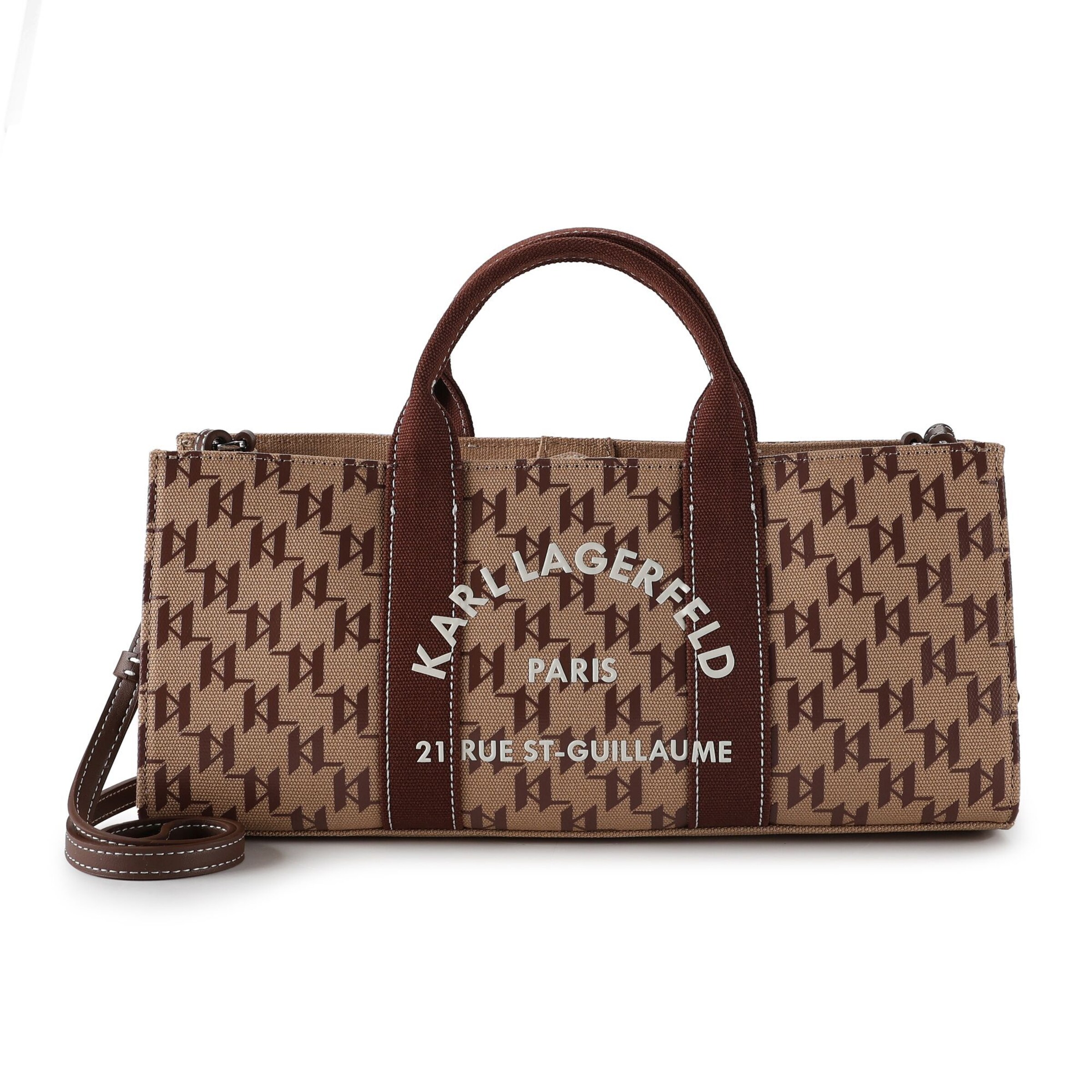 Borsa a mano Karl Lagerfeld di colore marrone / bianco, Visualizzazione prodotti
