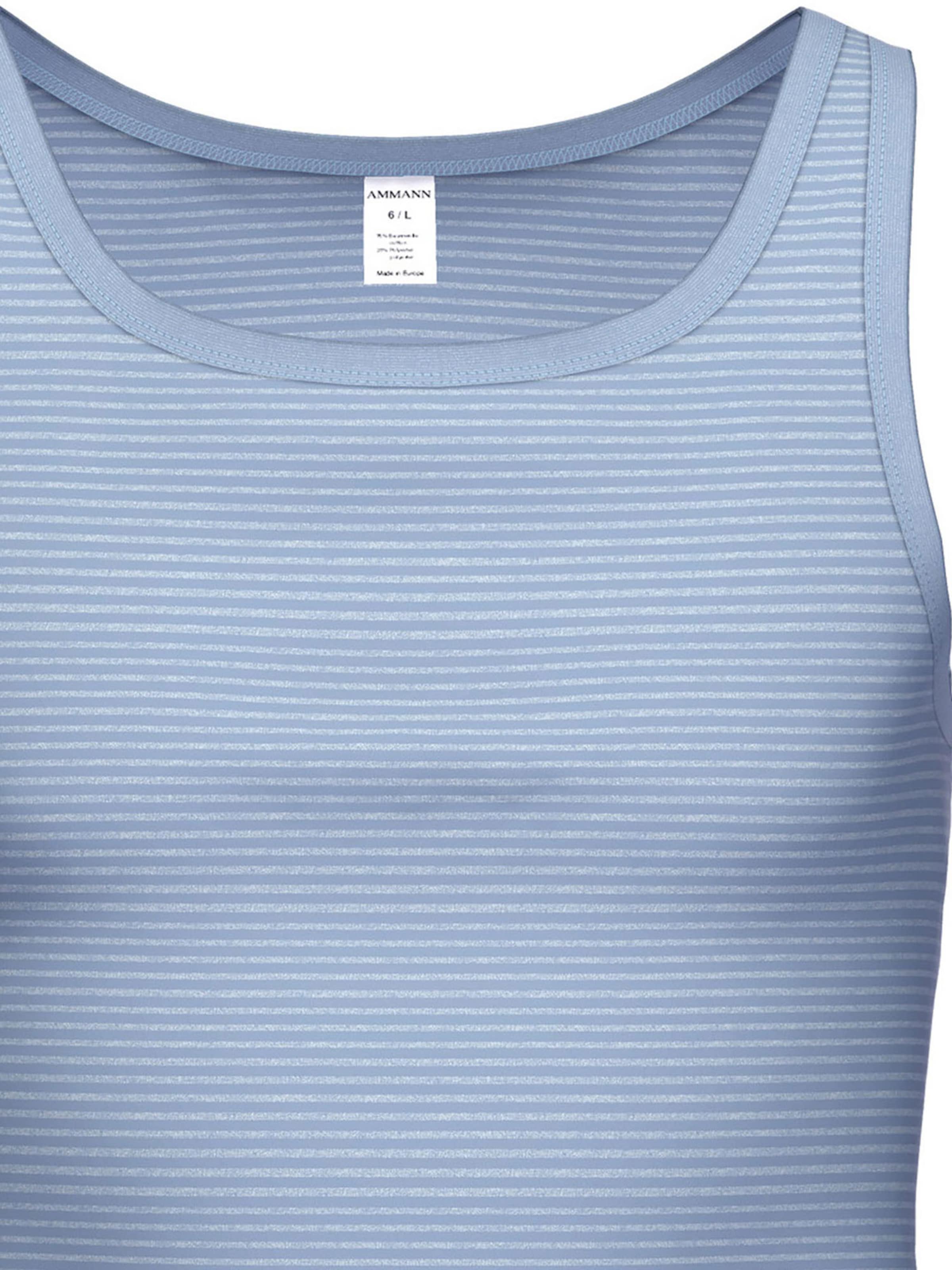 Ammann Undershirt 'Day Classic / Jeans Feinripp' in Blue