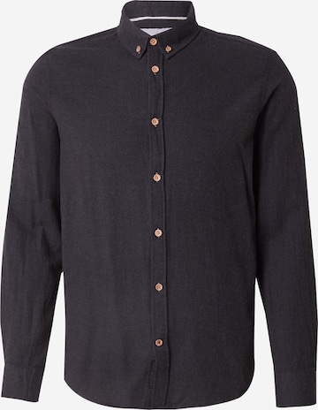Coupe regular Chemise 'Johan Diego' Kronstadt en noir : devant