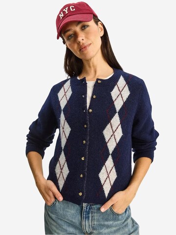Cardigan Bianco Lucci en bleu : devant