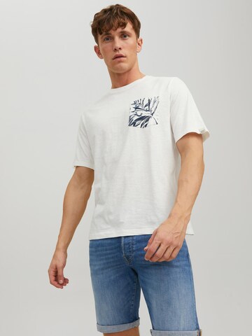 JACK & JONES Shirt 'Crayon' in Wit: voorkant