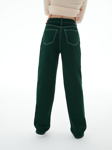 LENI KLUM x ABOUT YOU Wide leg Jeans 'Tyra' in Groen