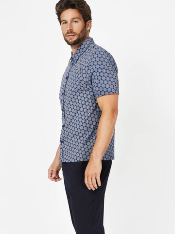 4funkyflavours Slim fit Button Up Shirt 'Gloomy Sunday' in Blue