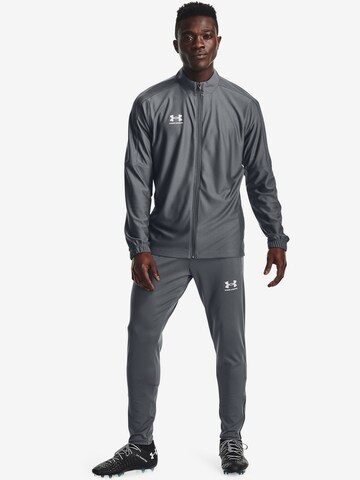 UNDER ARMOUR Slim fit Workout Pants 'Challenger' in Grey