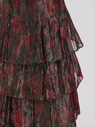 Finding Friday Jurk in de kleur Donkerrood / Zwart / Zilver, Productweergave