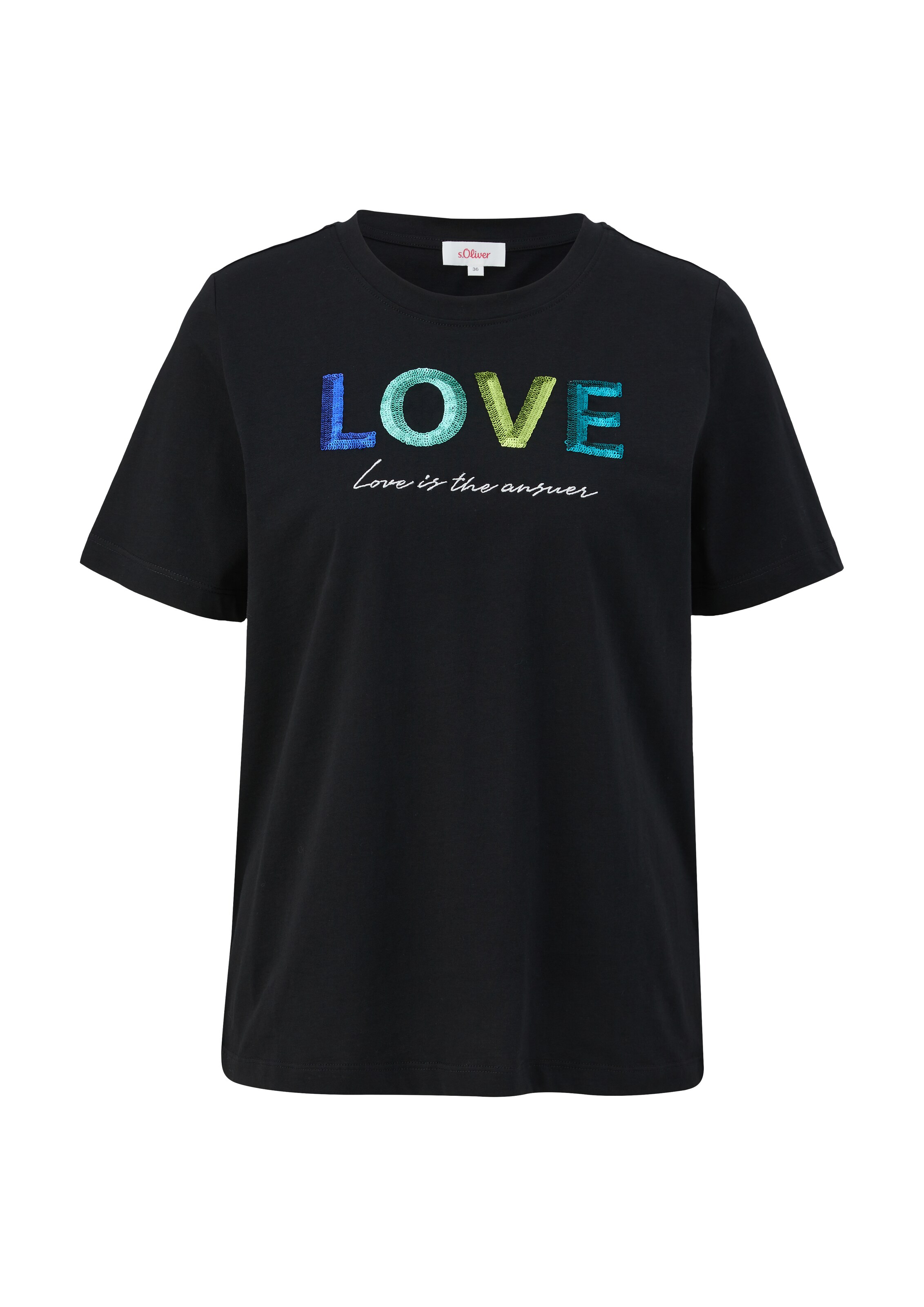 T-shirt s.Oliver en noir : devant