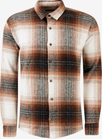 Buratti Button Up Shirt in Brown: front