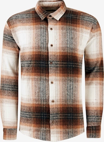 Buratti Regular fit Button Up Shirt in Brown: front