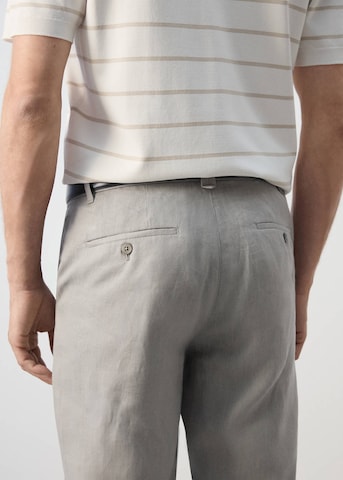 MANGO MAN Slim fit Chino Pants 'Oyster' in Grey