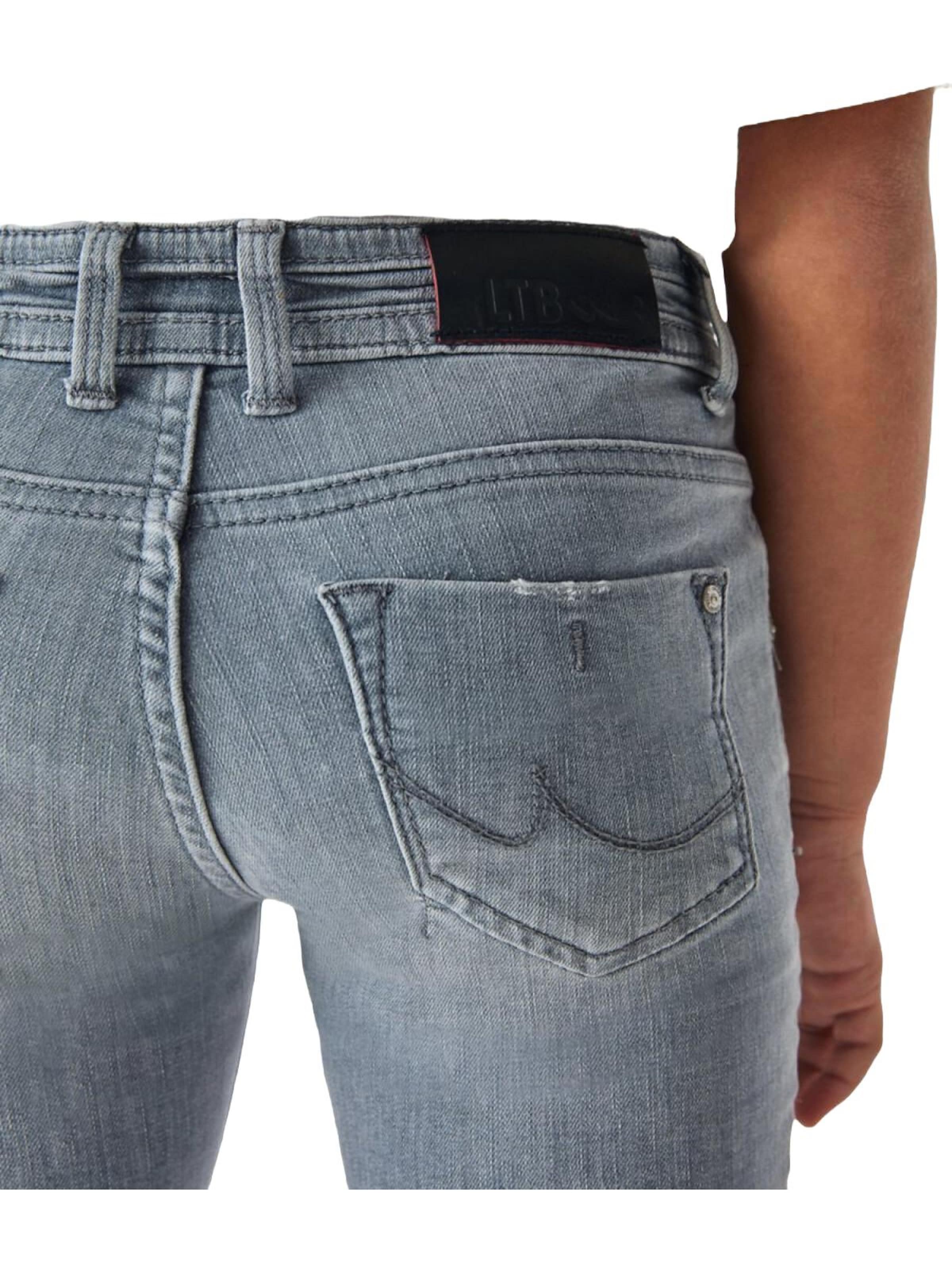 LTB Jeans - regular Vaquero 'LTB Jeans Baby Girl Julita G Mid Waist Asymmetrische Jeanshose' en gris