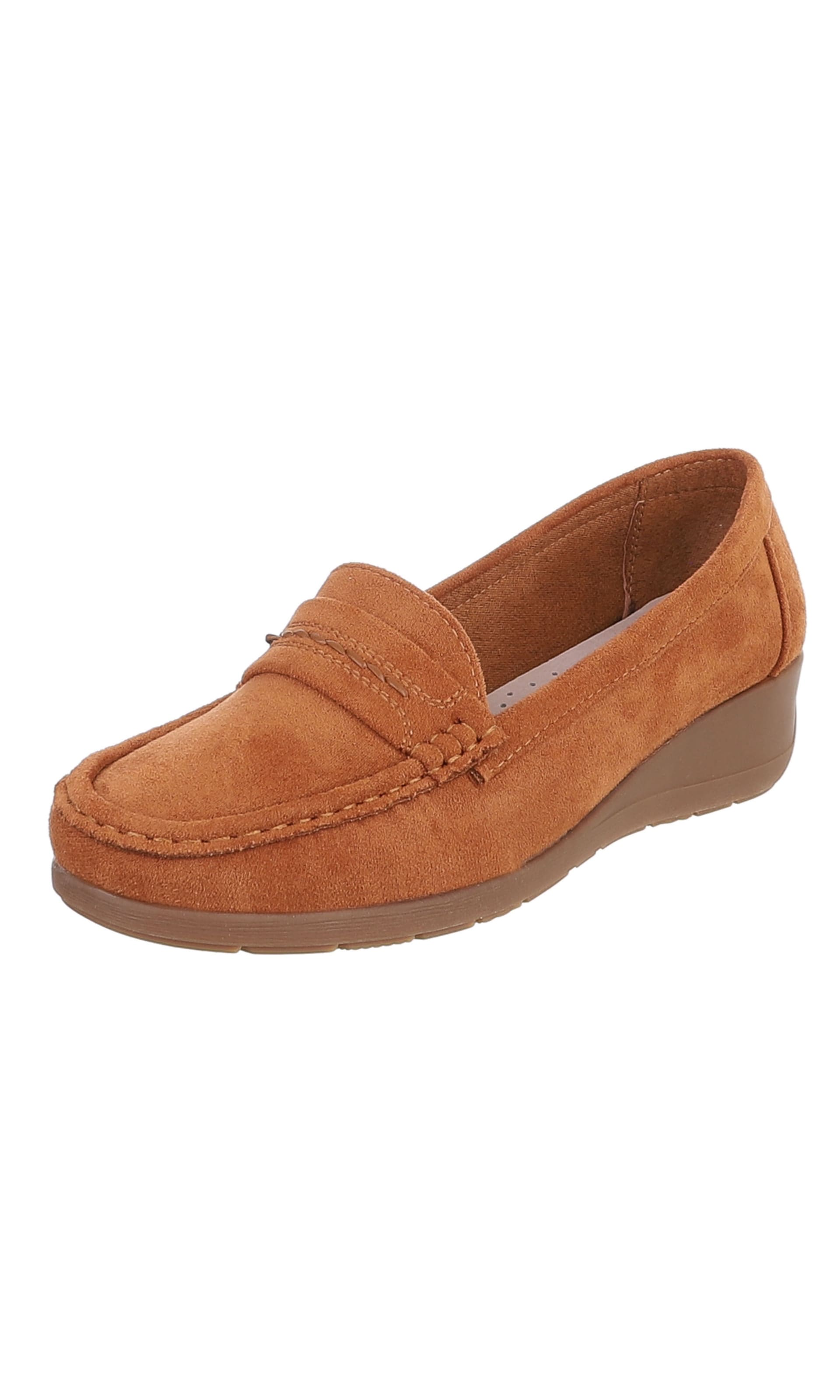 Ital-Design Mokassin in Beige: Vorderseite