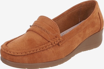 Ital-Design Mokassin in Beige: Vorderseite