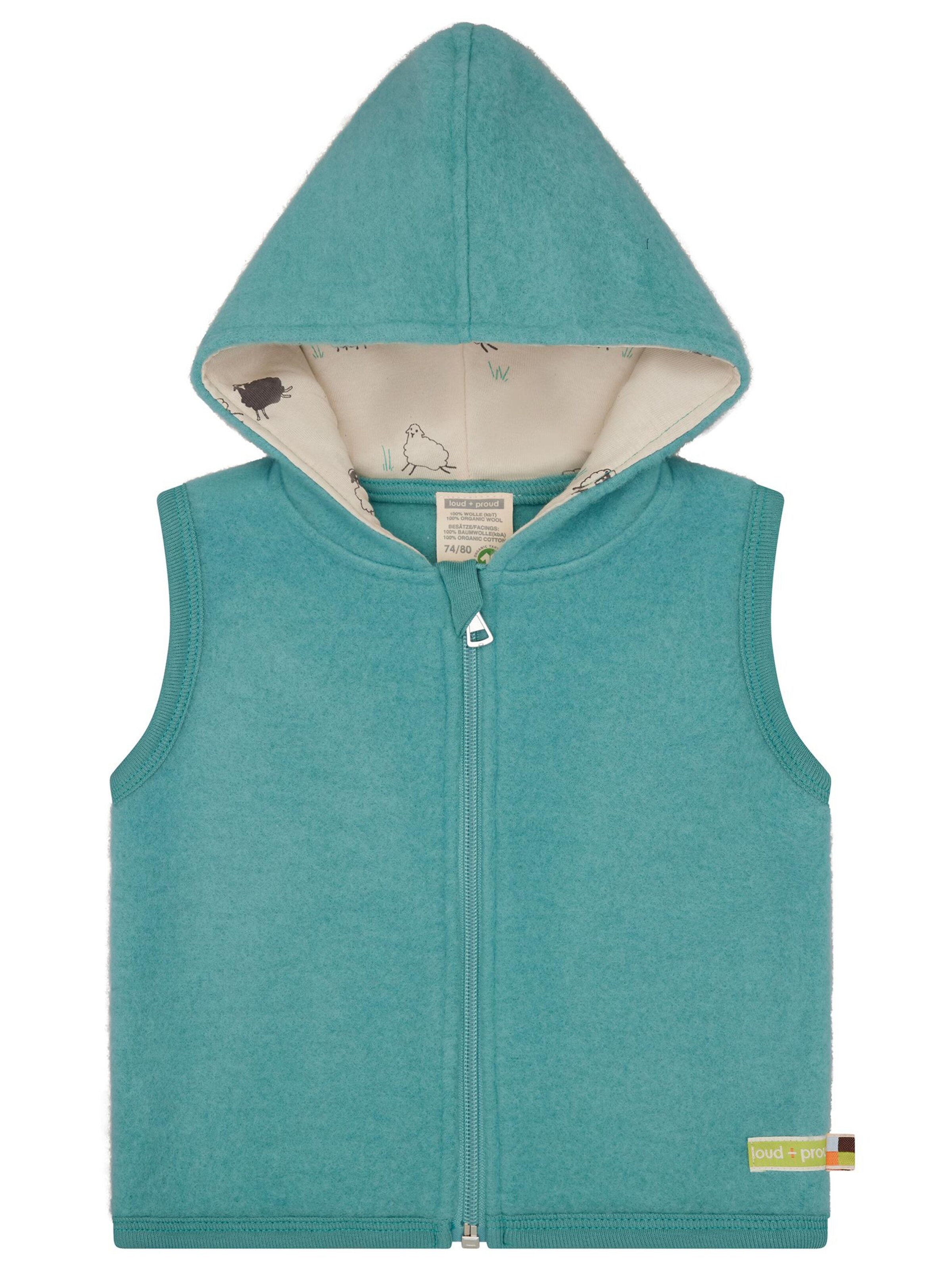 loud + proud Fleecejacke‌‌‌‌‌‌‌‌‌ in Grün: Vorderseite