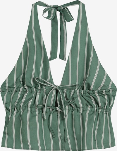 Bershka Toppi värissä vaaleanharmaa / jade / valkoinen, Tuotenäkymä