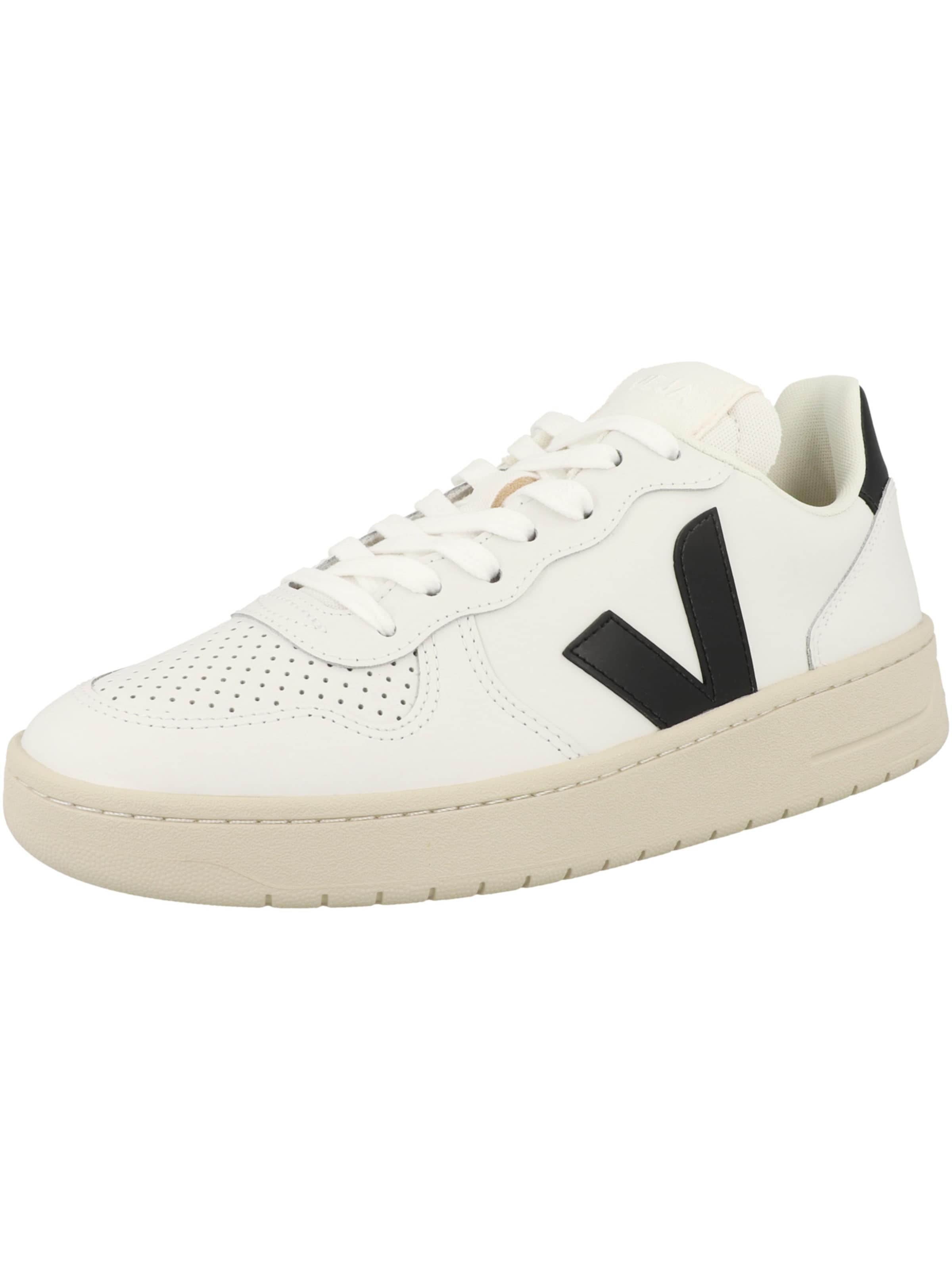 Veja Platform trainers 'V-10' in White: front