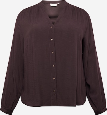 ONLY Carmakoma Blouse 'SUTTON' in Brown: front