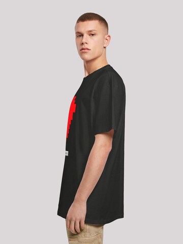 T-Shirt 'Pixel Herz' F4NT4STIC en noir