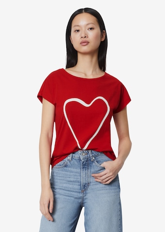 T-shirt Marc O'Polo en rouge : devant