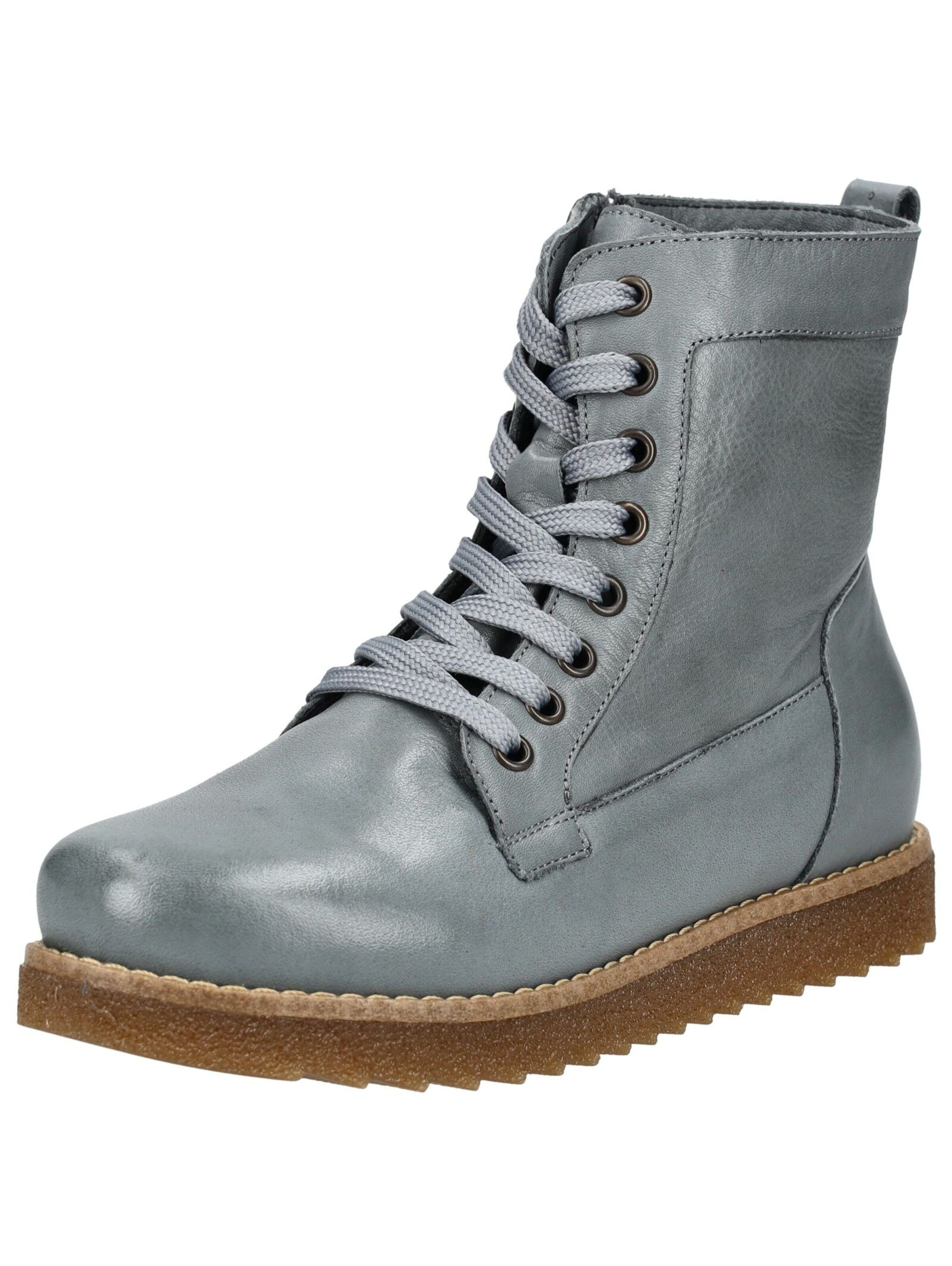 ANDREA CONTI Lace-Up Ankle Boots in Grey: front