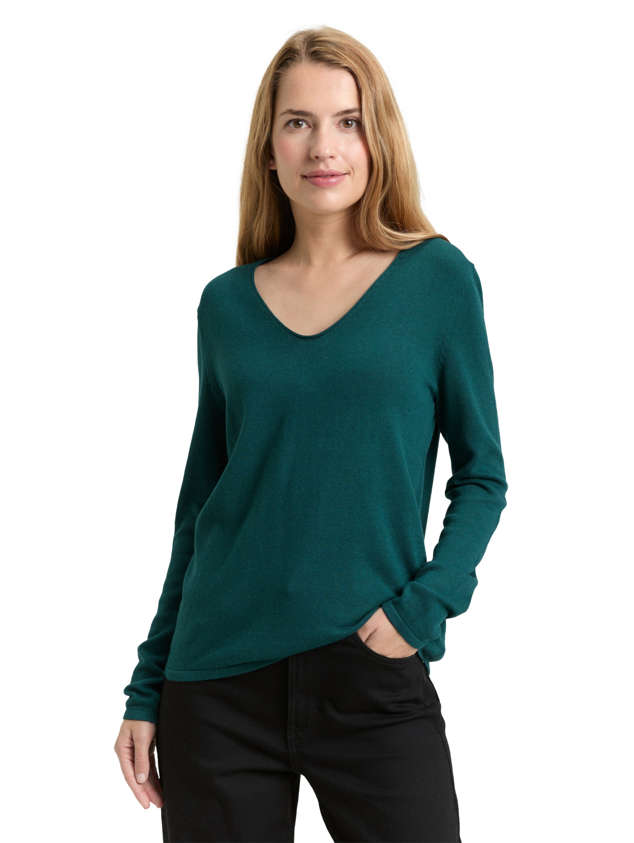 TOM TAILOR Sweater in Green: front